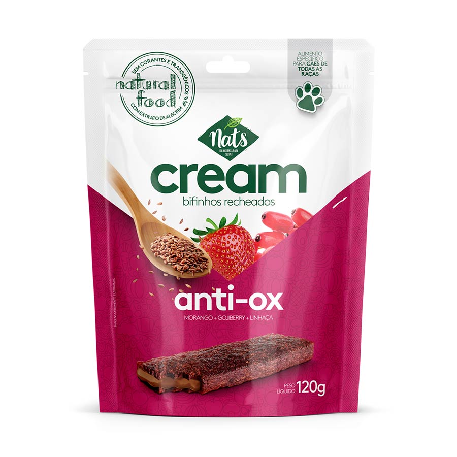 Cream Bifinho Recheado Nats Anti-Ox 120 g