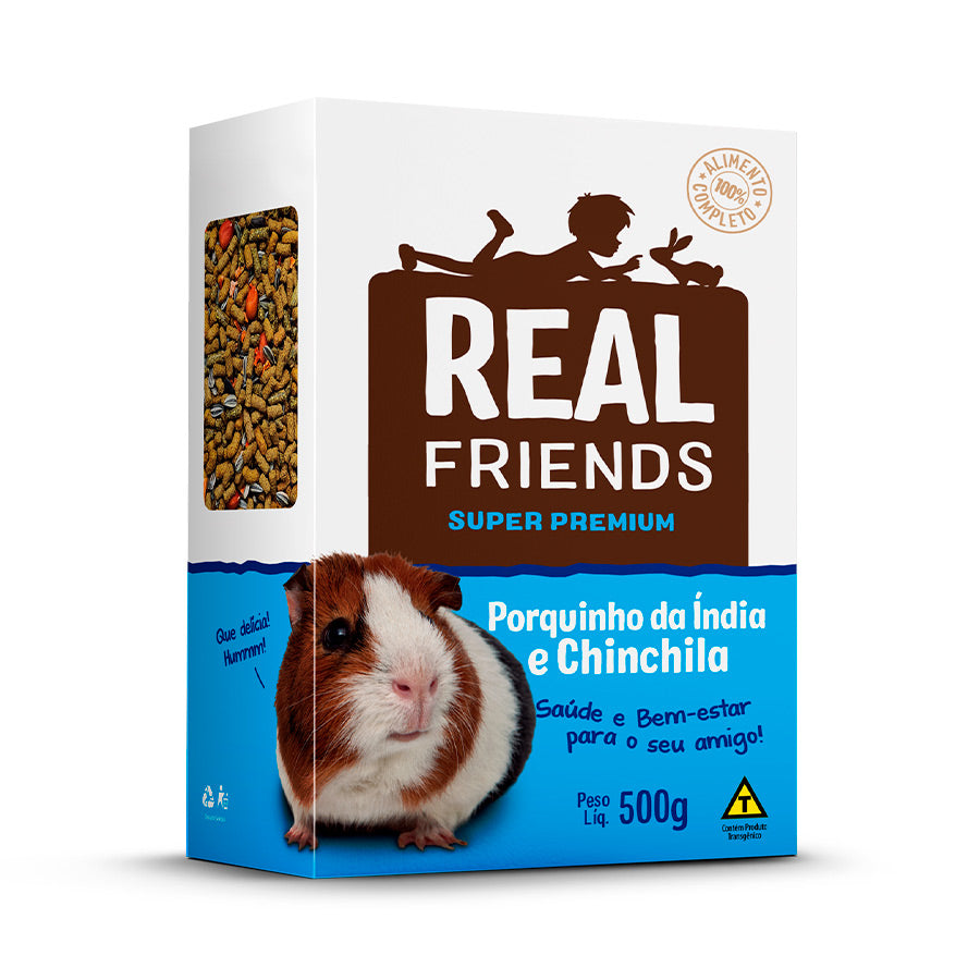 Ração Zootekna Real Friends para Porquinho da Índia e Chinchila 500 g