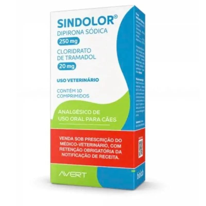 Sindolor 250 mg/20 mg C/10 Comprimidos – Analgésico Veterinário AVERT