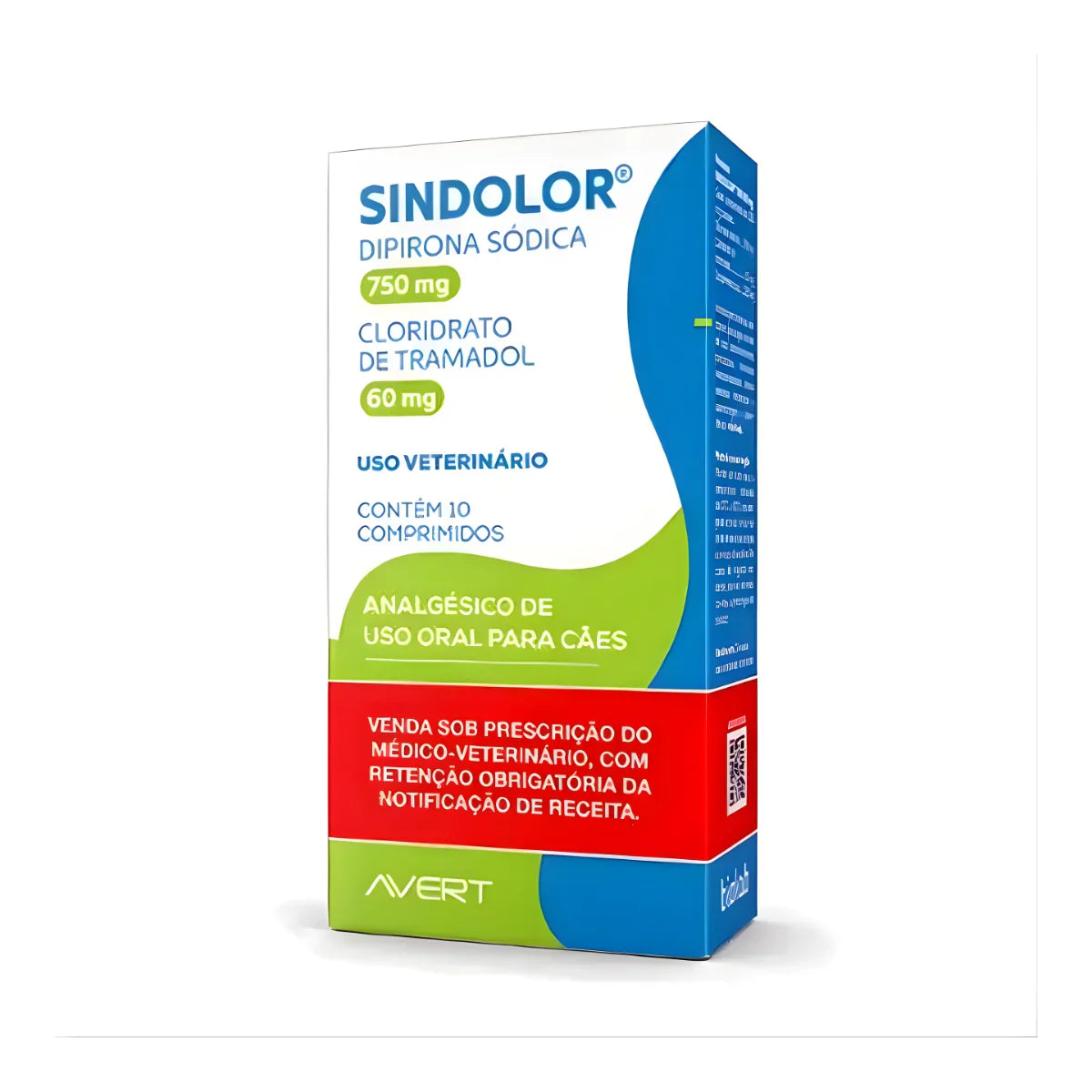 Sindolor 750 mg/60 mg C/10 Comprimidos – Analgésico Veterinário AVERT
