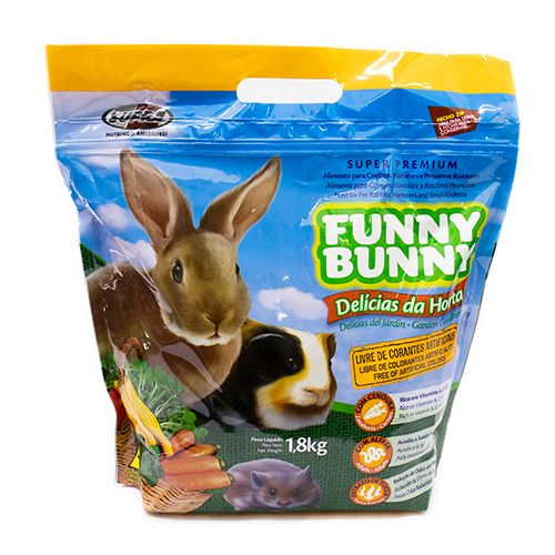 Funny Bunny Delícias da Horta – Ração Extrusada para Coelhos e Pequenos Roedores