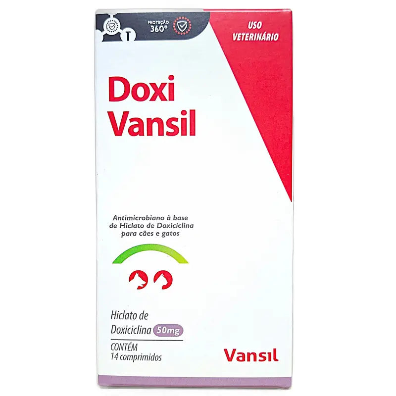 Doxi Vansil – Antibiótico Oral para Cães e Gatos (50 mg / 100 mg / 200 mg)