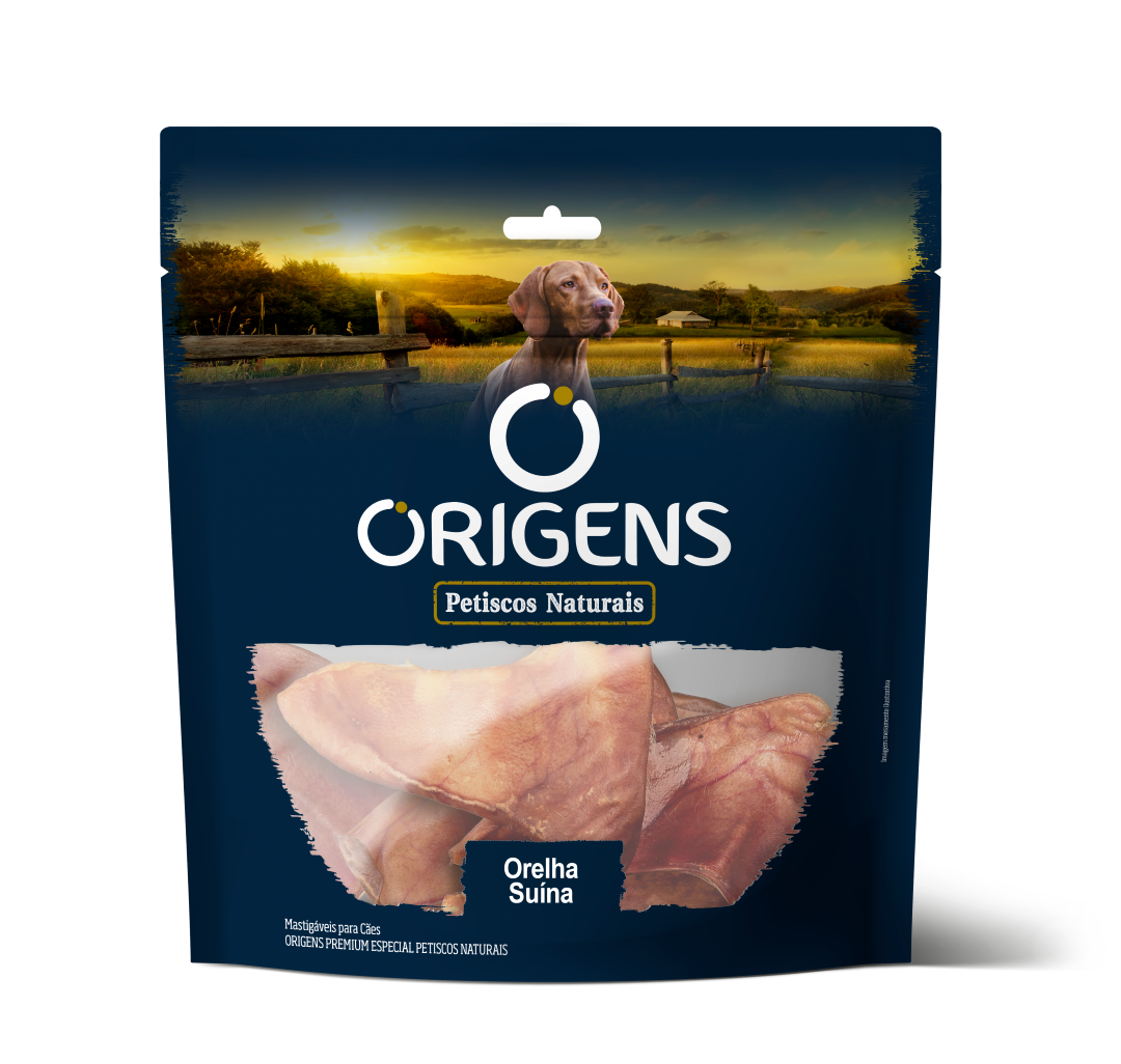 Origens PN Orelha Suína 40 g – Petisco Natural para Cães
