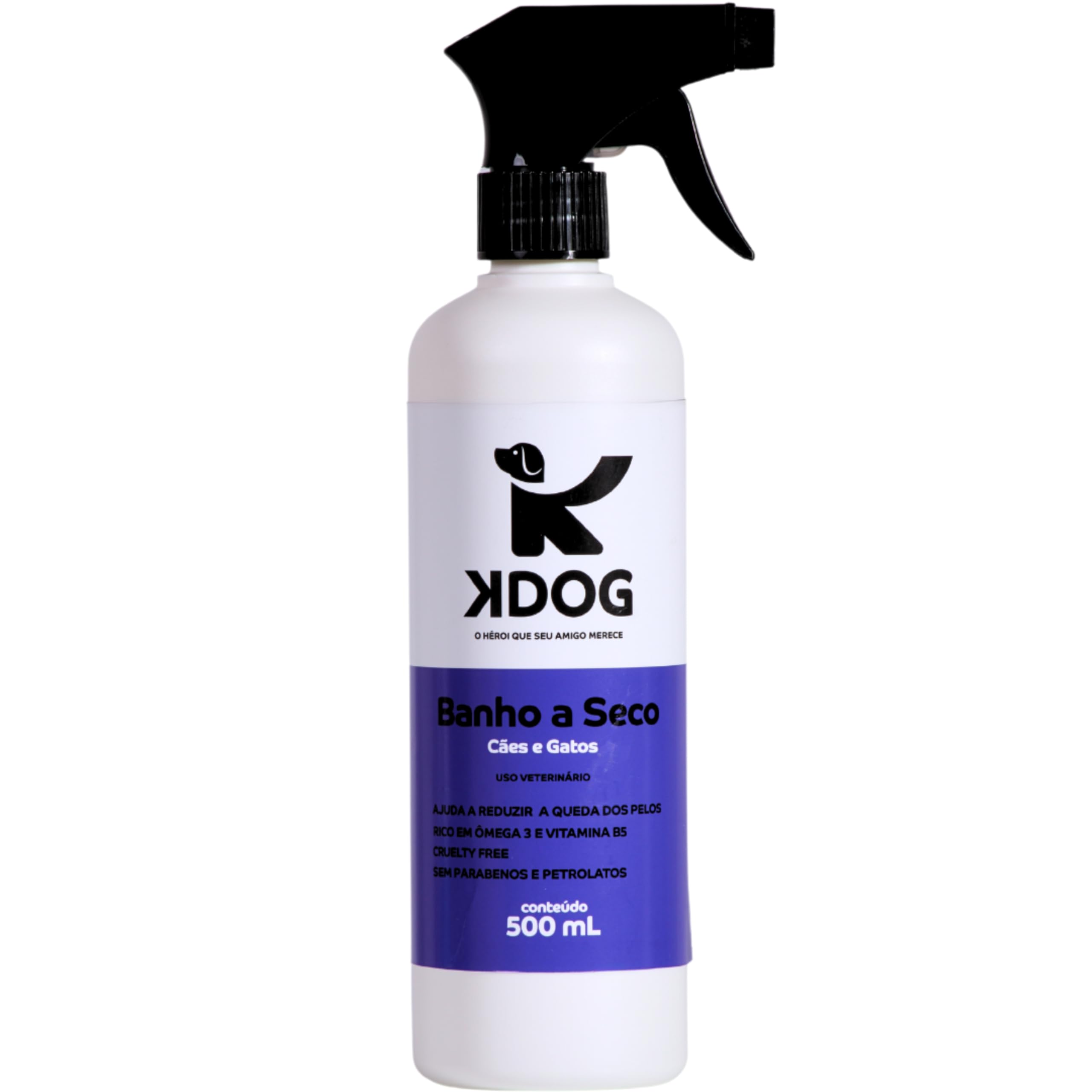 Banho a Seco KDog 500 mL – Limpeza sem água para cães e gatos