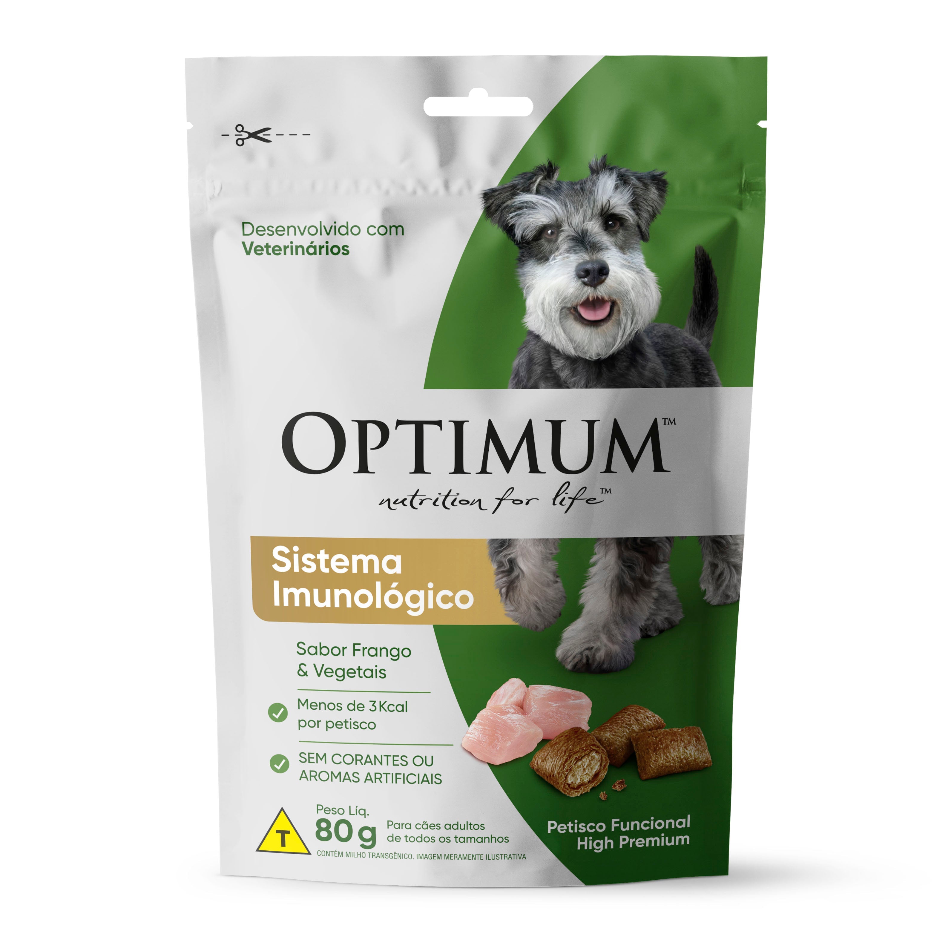 Petisco Optimum Dog Sistema Imunológico Frango e Vegetais