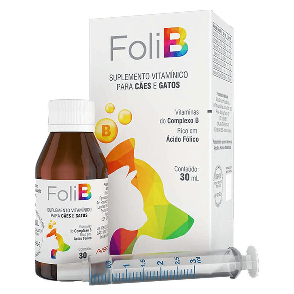 FOLI‑B Suplemento Vitamínico 30 mL – Cães & Gatos