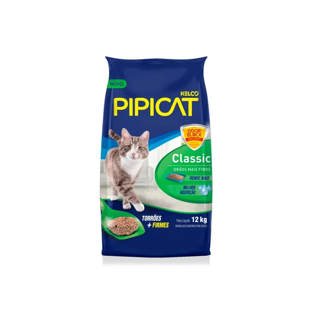 Areia Higiênica Pipicat Classic – 4 kg, 12 kg e 20 kg