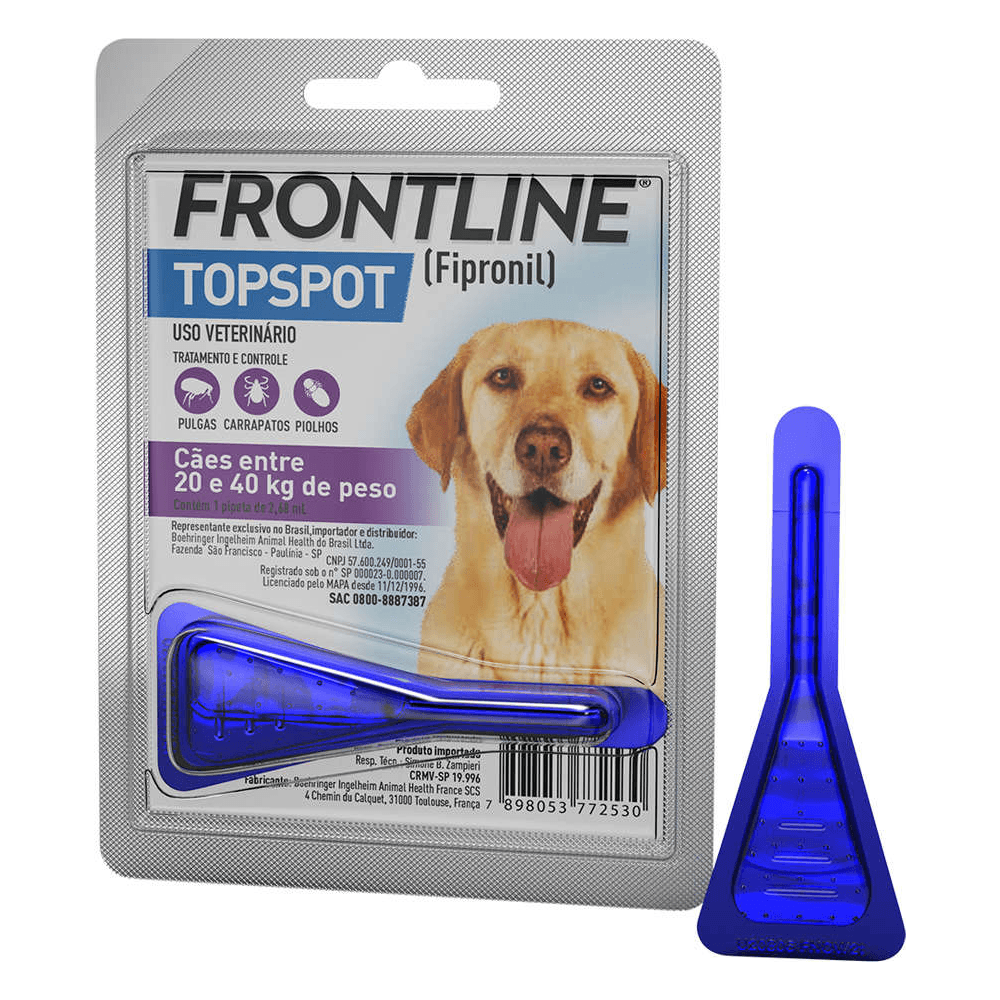 Frontline TopSpot Cães G 20‑40 kg — Antipulgas e Carrapatos