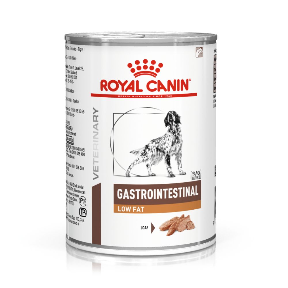 Royal Canin Veterinary Diet Intestinal Low Fat Wet – Ração Úmida para Cães Adultos com Dieta de Baixo Teor de Gordura – 420 g