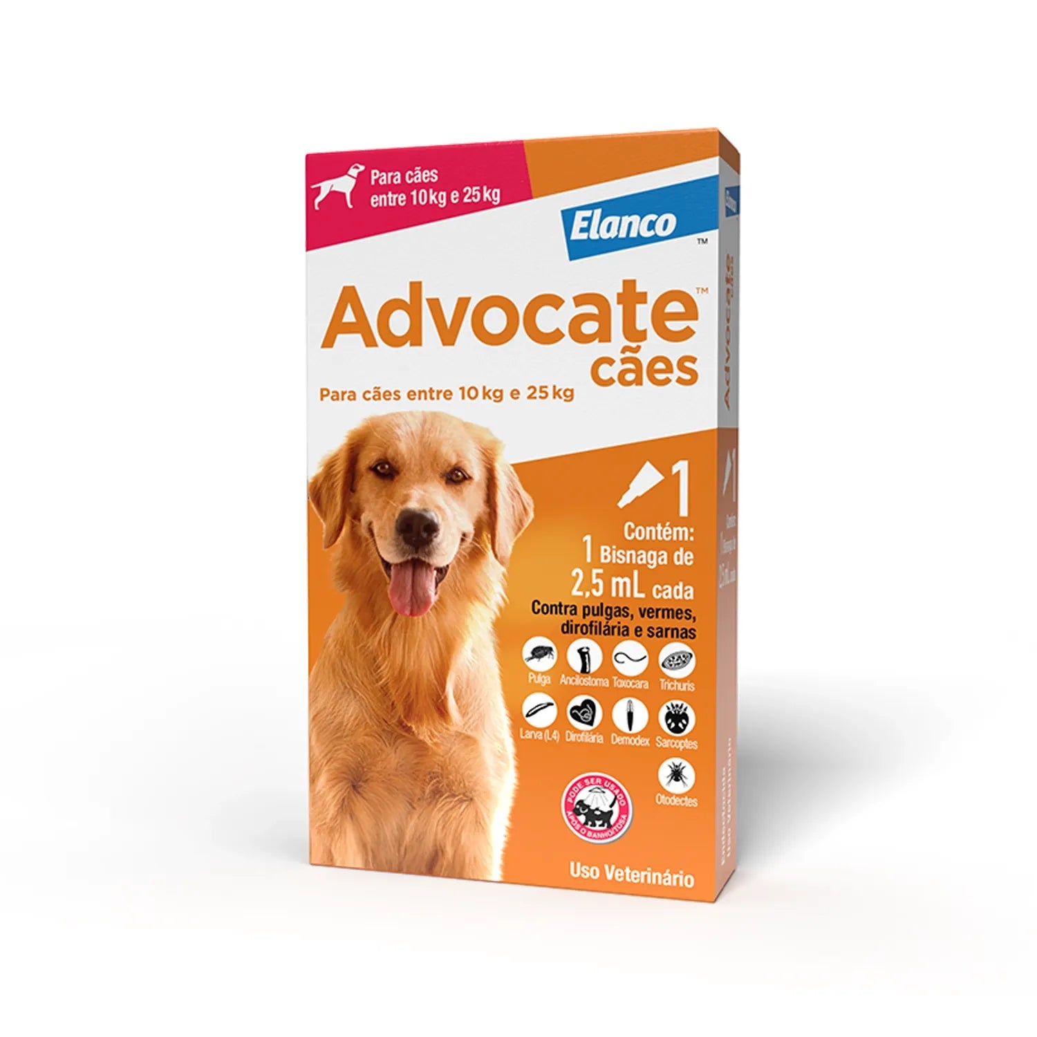 Advocate Cães 2,5 ml (10 a 25 kg) – pipeta única