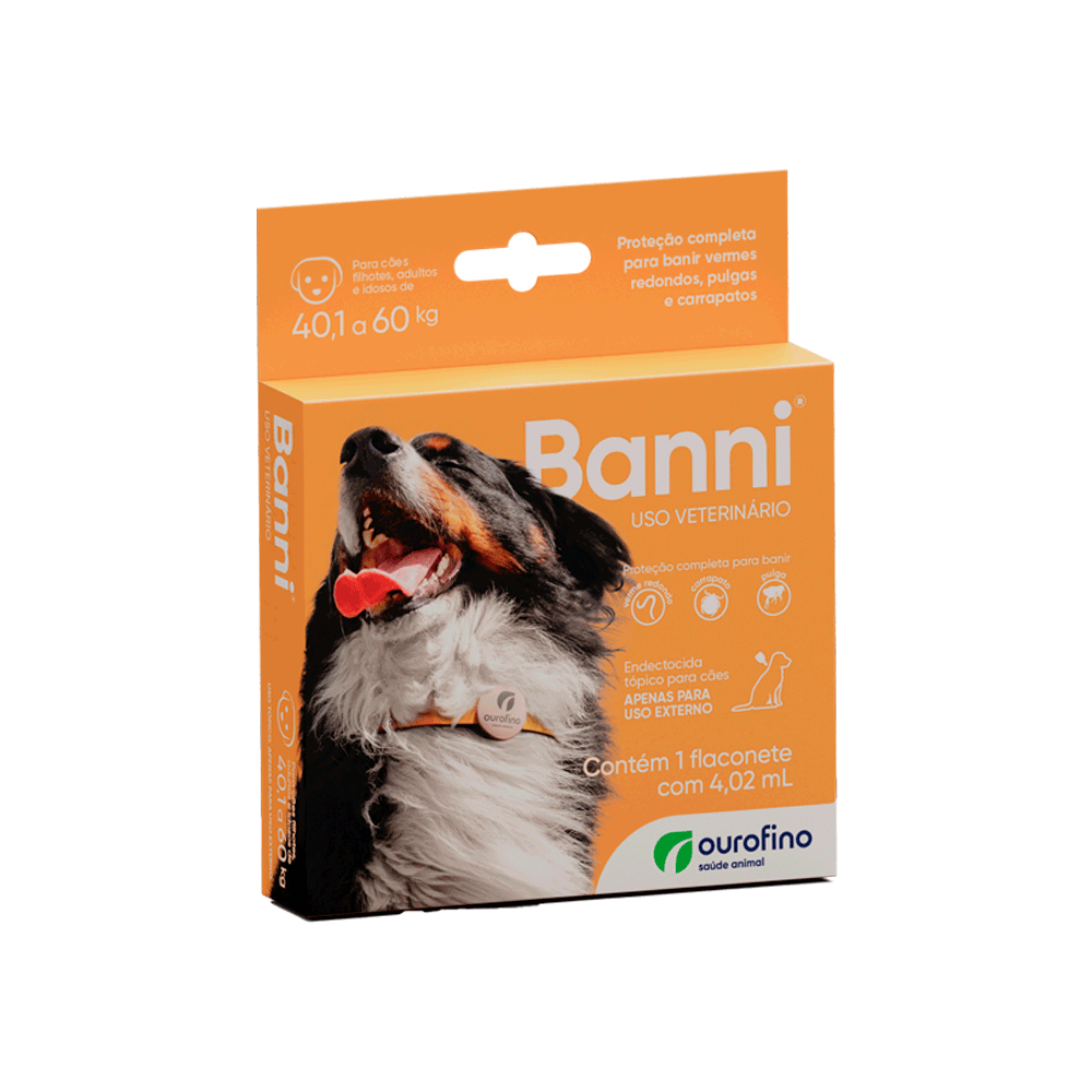 Banni® 4,02 mL – Antiparasitário Tópico para Cães de 40,1 a 60 kg
