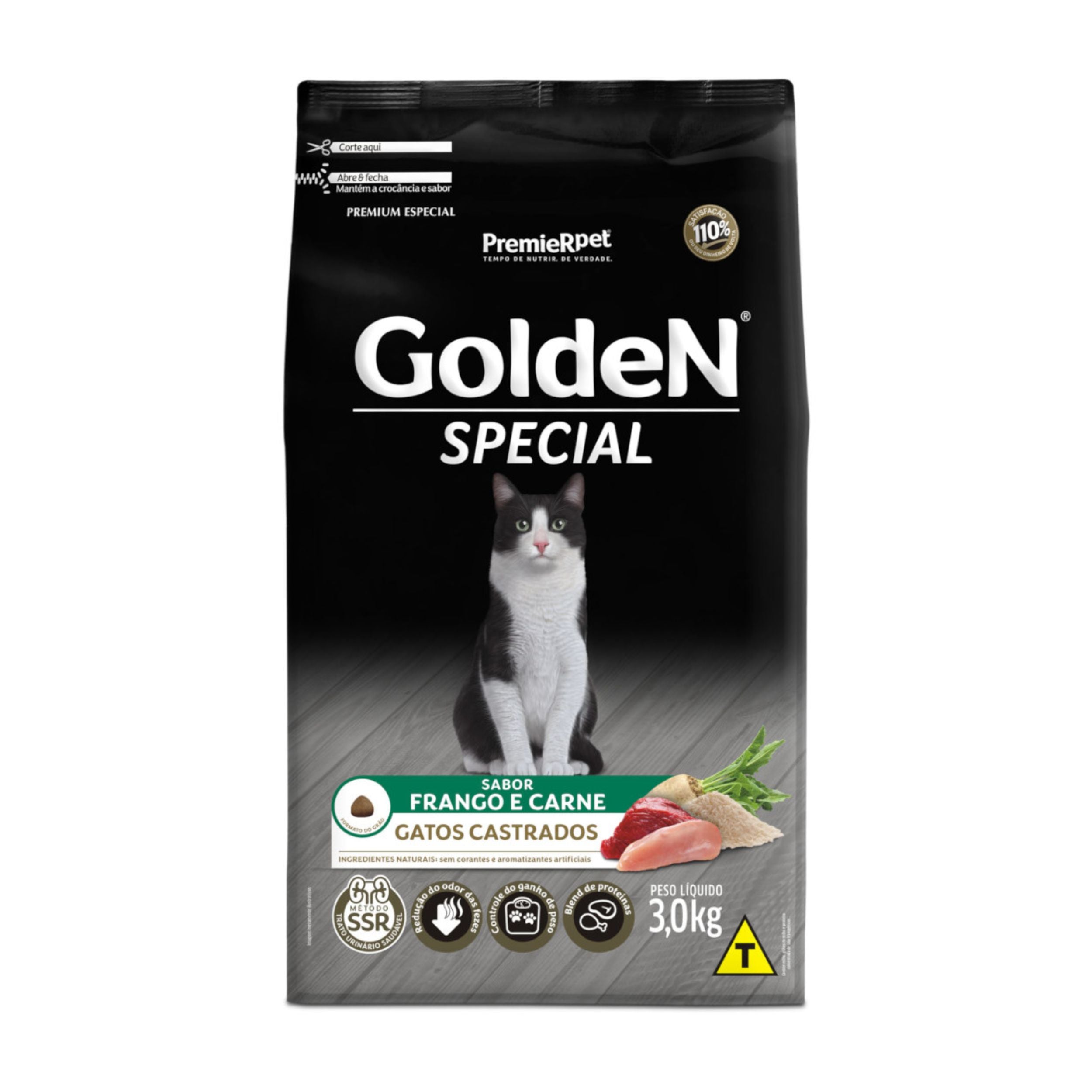 Ração Seca Golden Special para Gatos Adultos Castrados