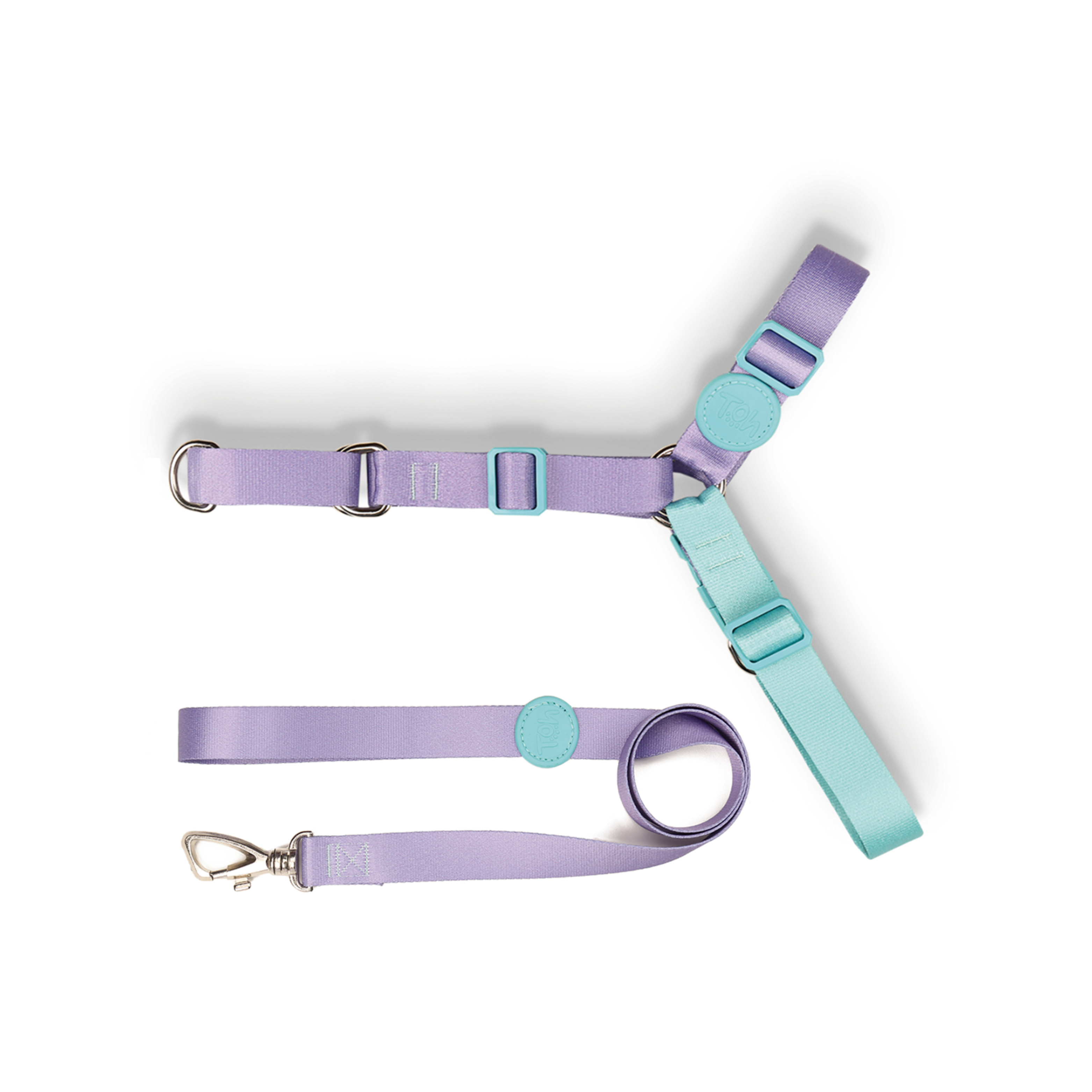 Conjunto Peitoral Antipuxão com Guia Toh para Cães