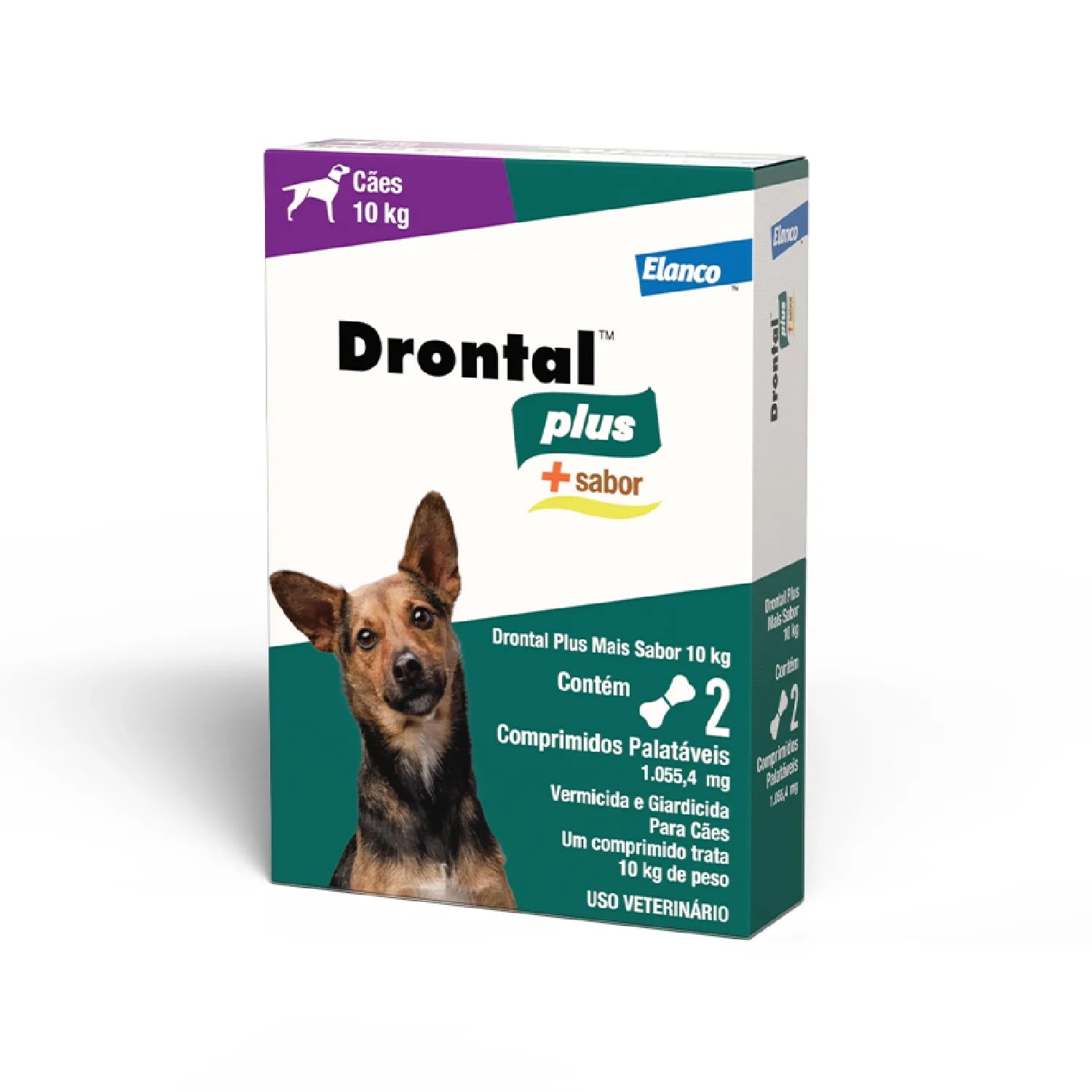 Drontal Plus +10 kg – 2 comprimidos sabor carne – Vermífugo para cães