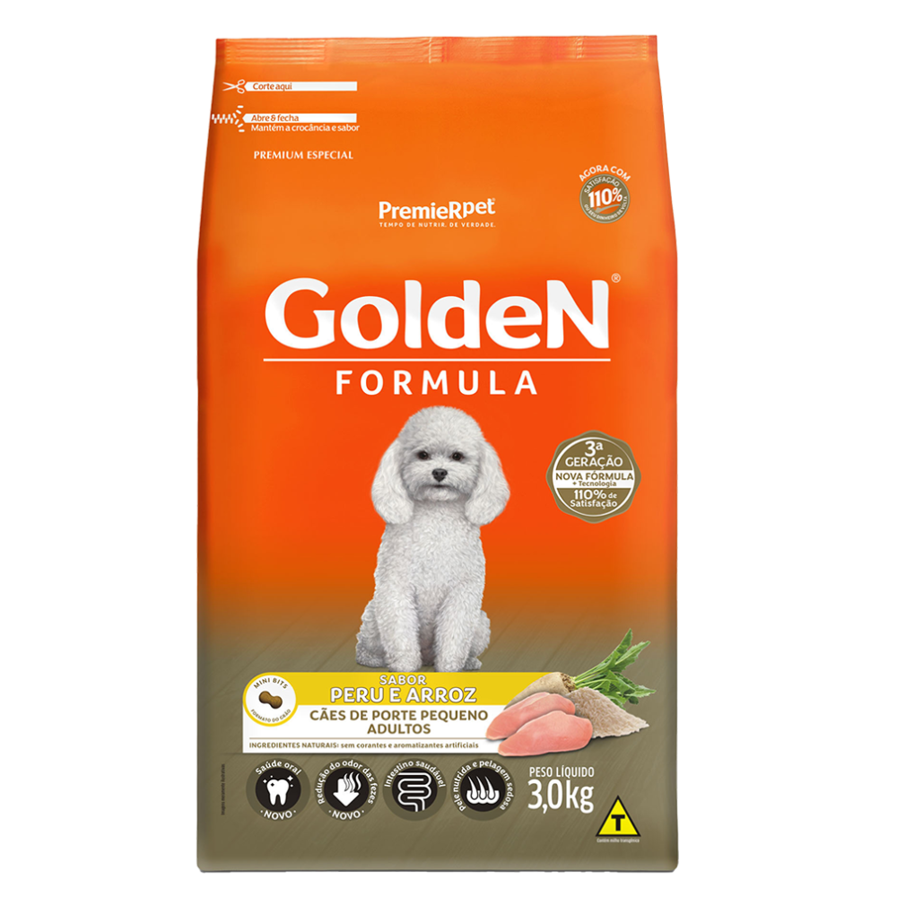 Ração Seca Golden para Cachorros Adultos de Porte Pequeno