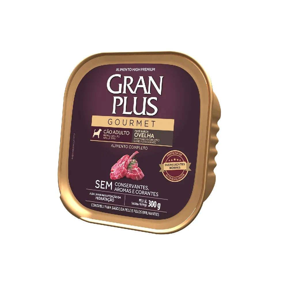 Ração Úmida GranPlus Gourmet Patê Cães Adultos Sabor Ovelha 300 g