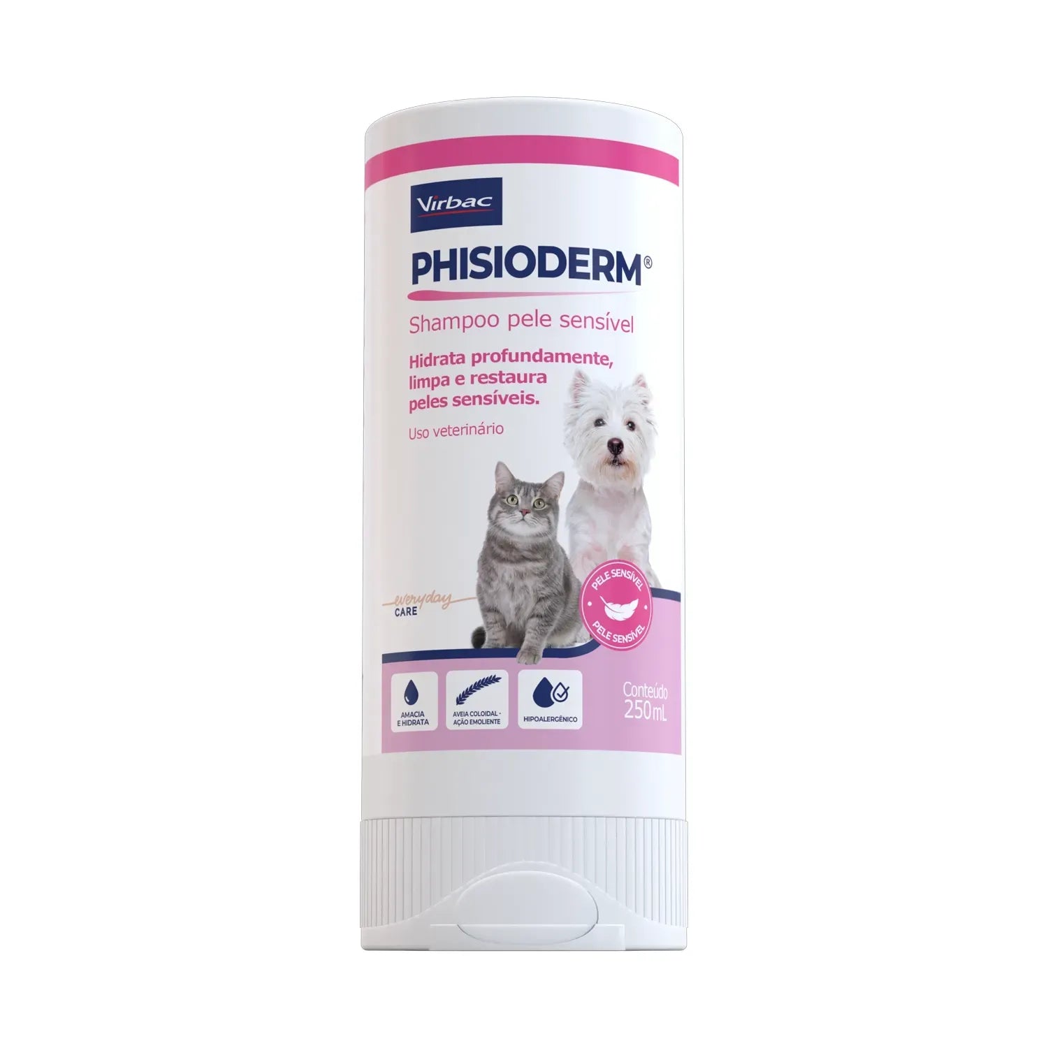 Shampoo Phisioderm Pele Sensível 250 mL – Cães e Gatos