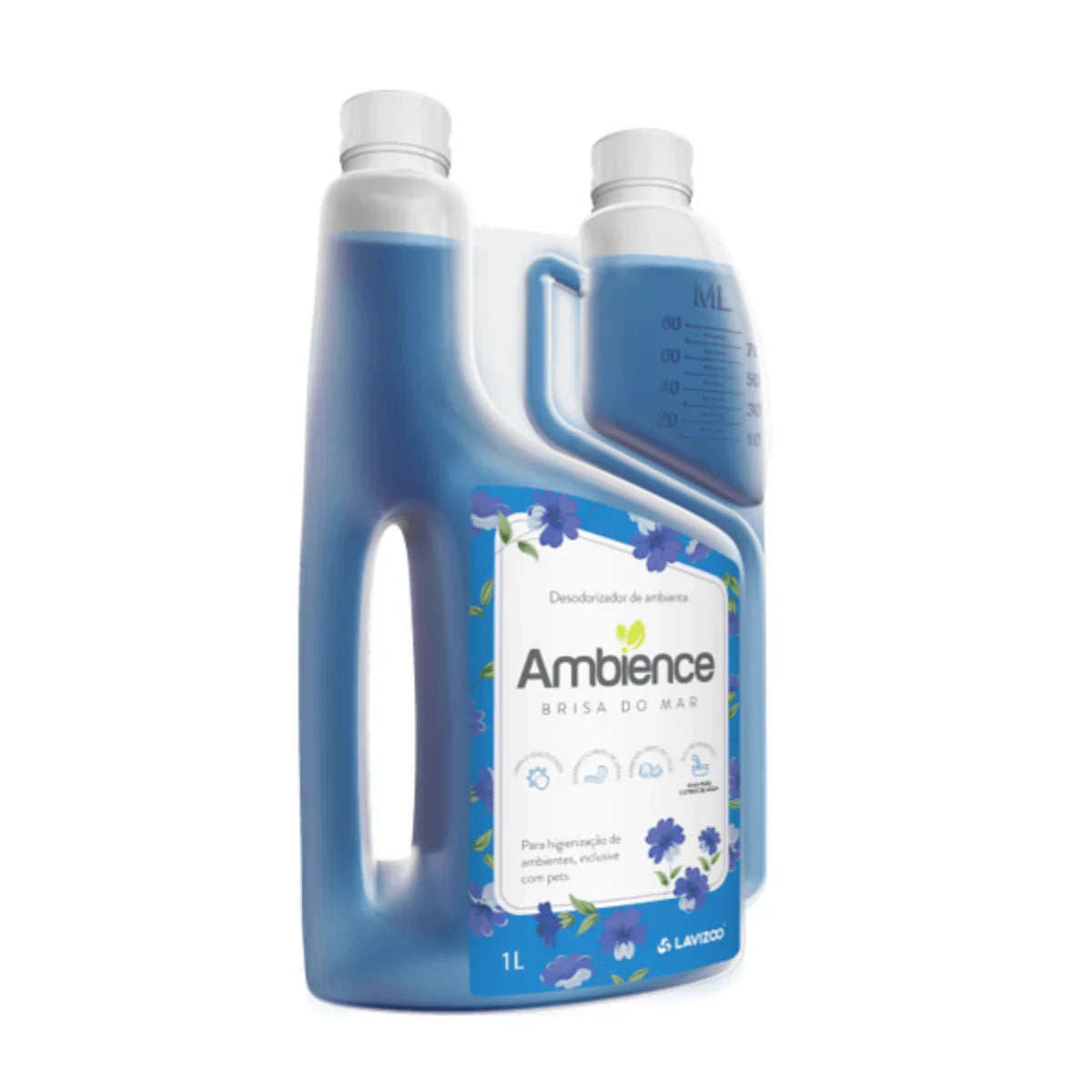Ambience Brisa do Mar 1 L – Desinfetante/Desodorizador para Ambientes com Pets