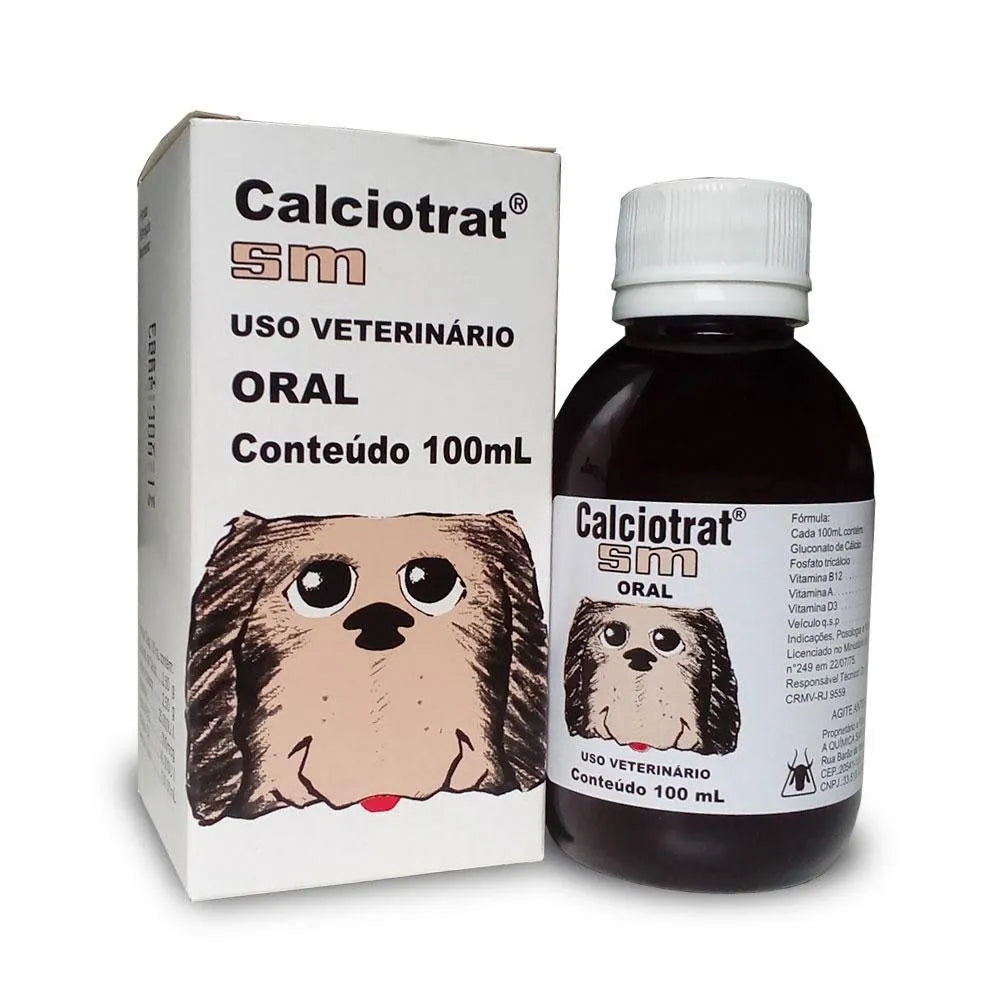 Calciotrat SM Oral 100 mL – Suplemento de Cálcio para Cães e Gatos