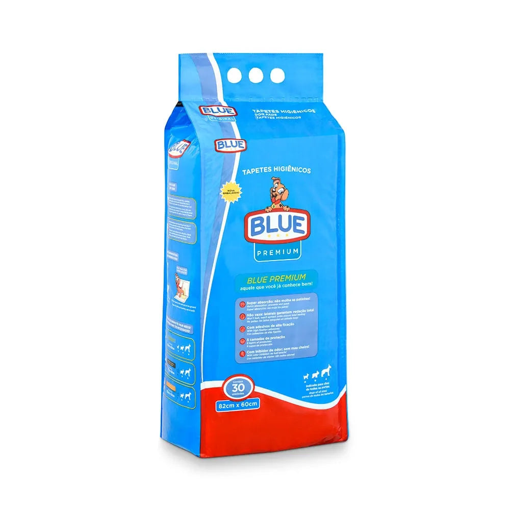 Tapete Higiênico Blue Premium 82 cm x 60 cm