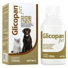 Vetnil Glicopan Pet 125 mL — Suplemento Vitamínico e Energético para Cães, Gatos e Pequenos Animais
