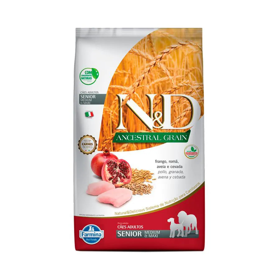 Ração N&D Ancestral Canine Frango Senior Medium