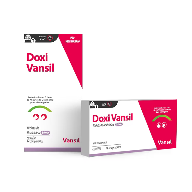 Doxi Vansil – Antibiótico Oral para Cães e Gatos (50 mg / 100 mg / 200 mg)