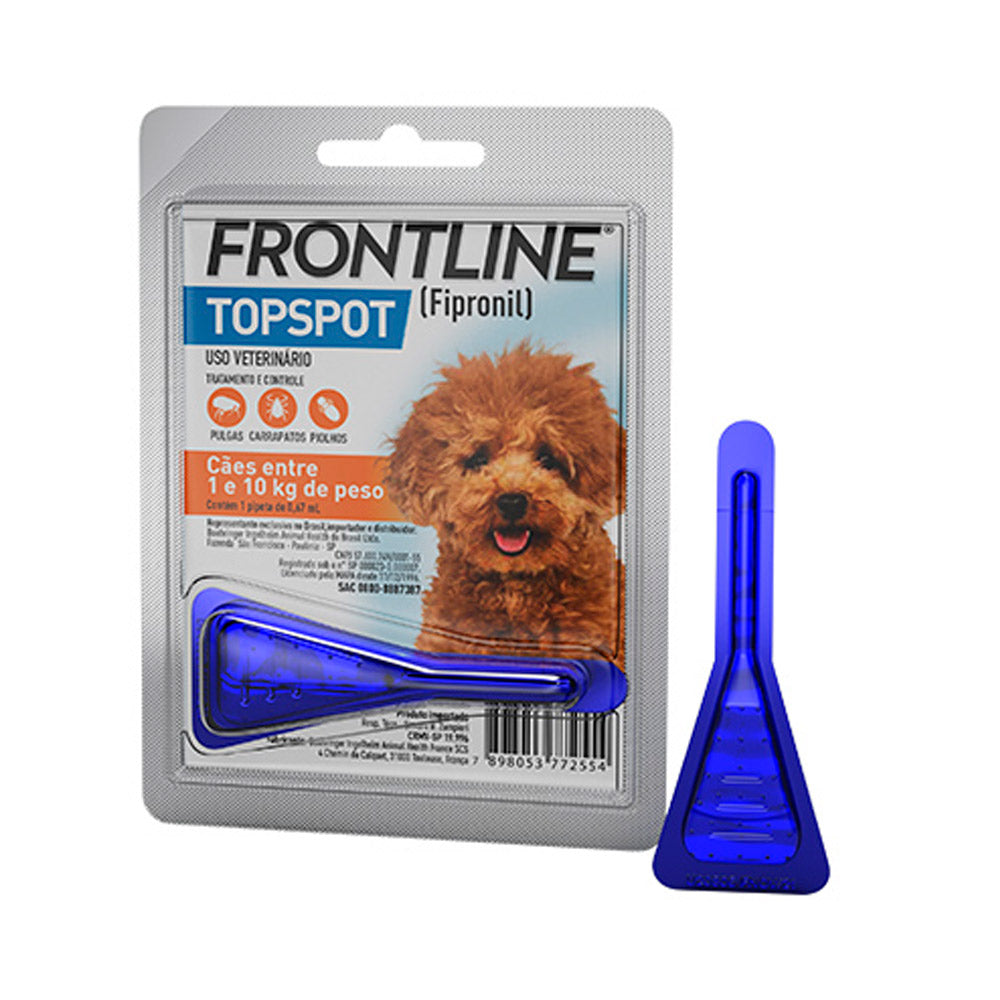 Frontline TopSpot Cães P até 10 kg — Antipulgas e Carrapatos