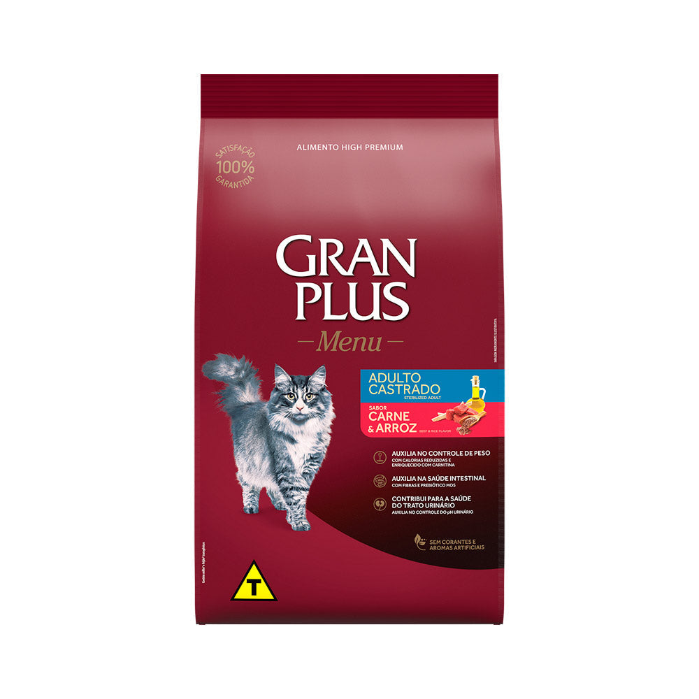 Ração Seca GranPlus Menu Para Gatos Castrados