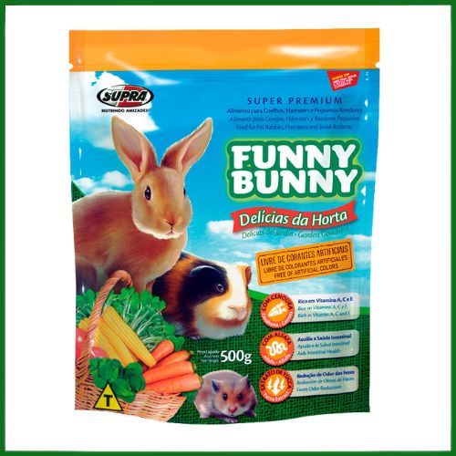 Funny Bunny Delícias da Horta – Ração Extrusada para Coelhos e Pequenos Roedores