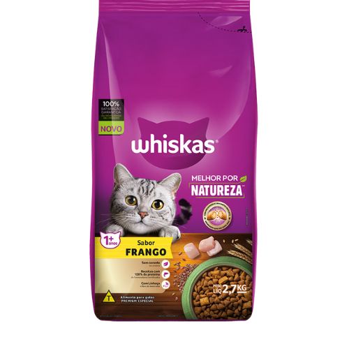 Ração Seca Whiskas Natureza Frango para Gatos Adultos