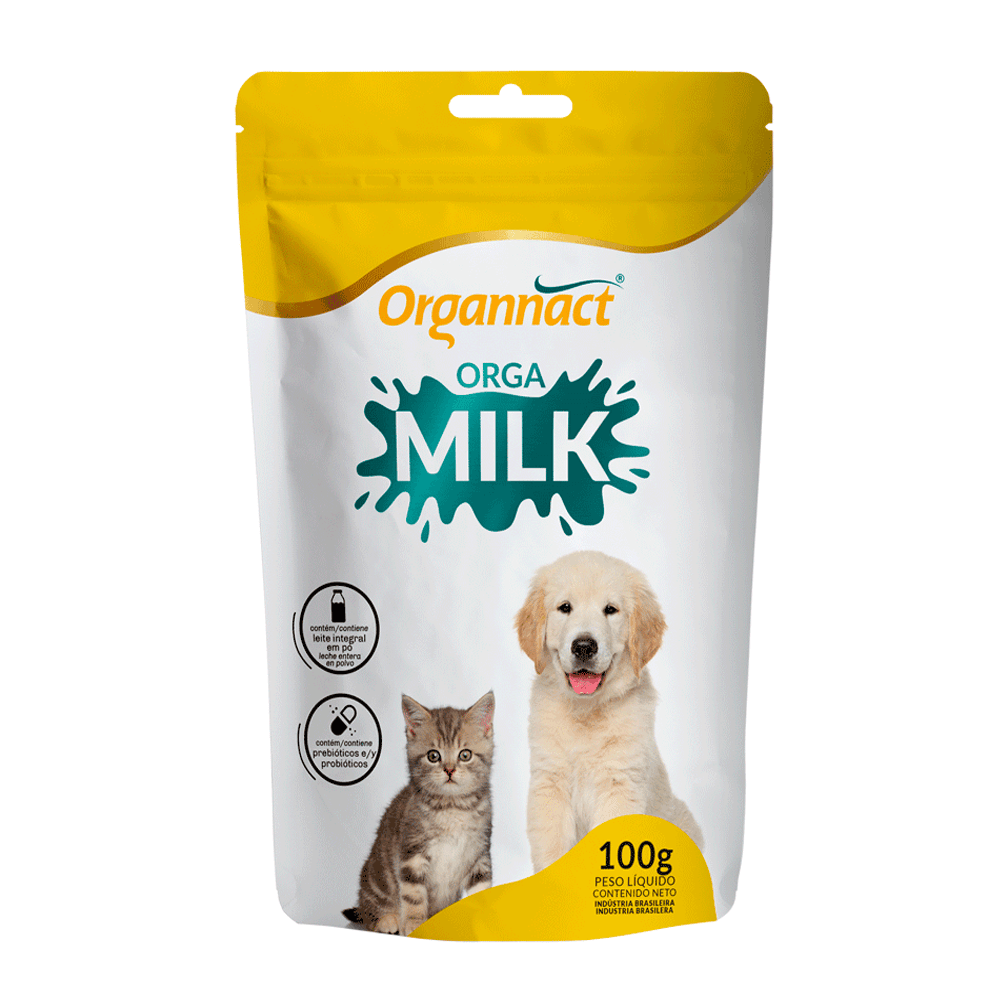 Orga Milk Organnact Substituto do Leite Materno para Filhotes