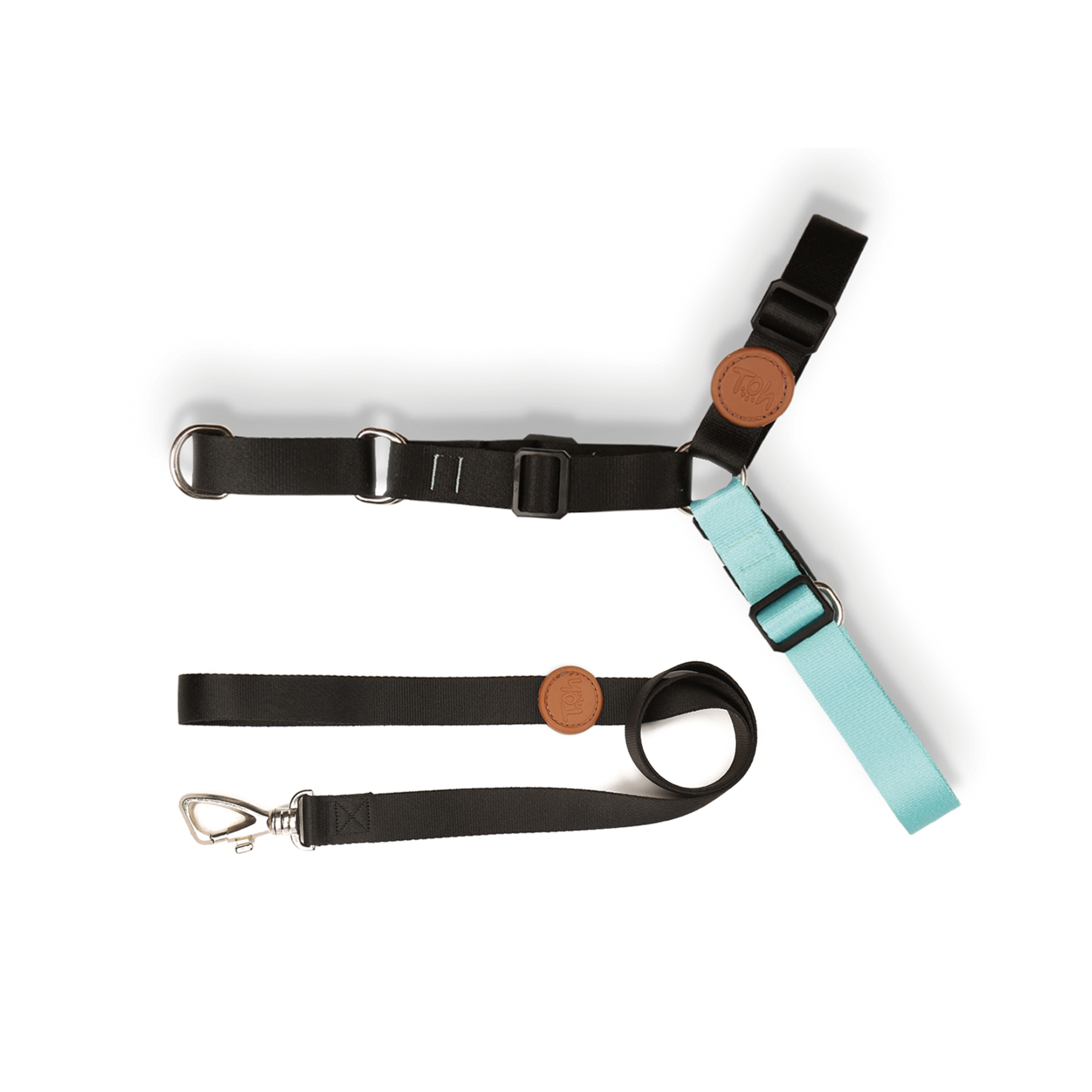 Conjunto Peitoral Antipuxão com Guia Toh para Cães