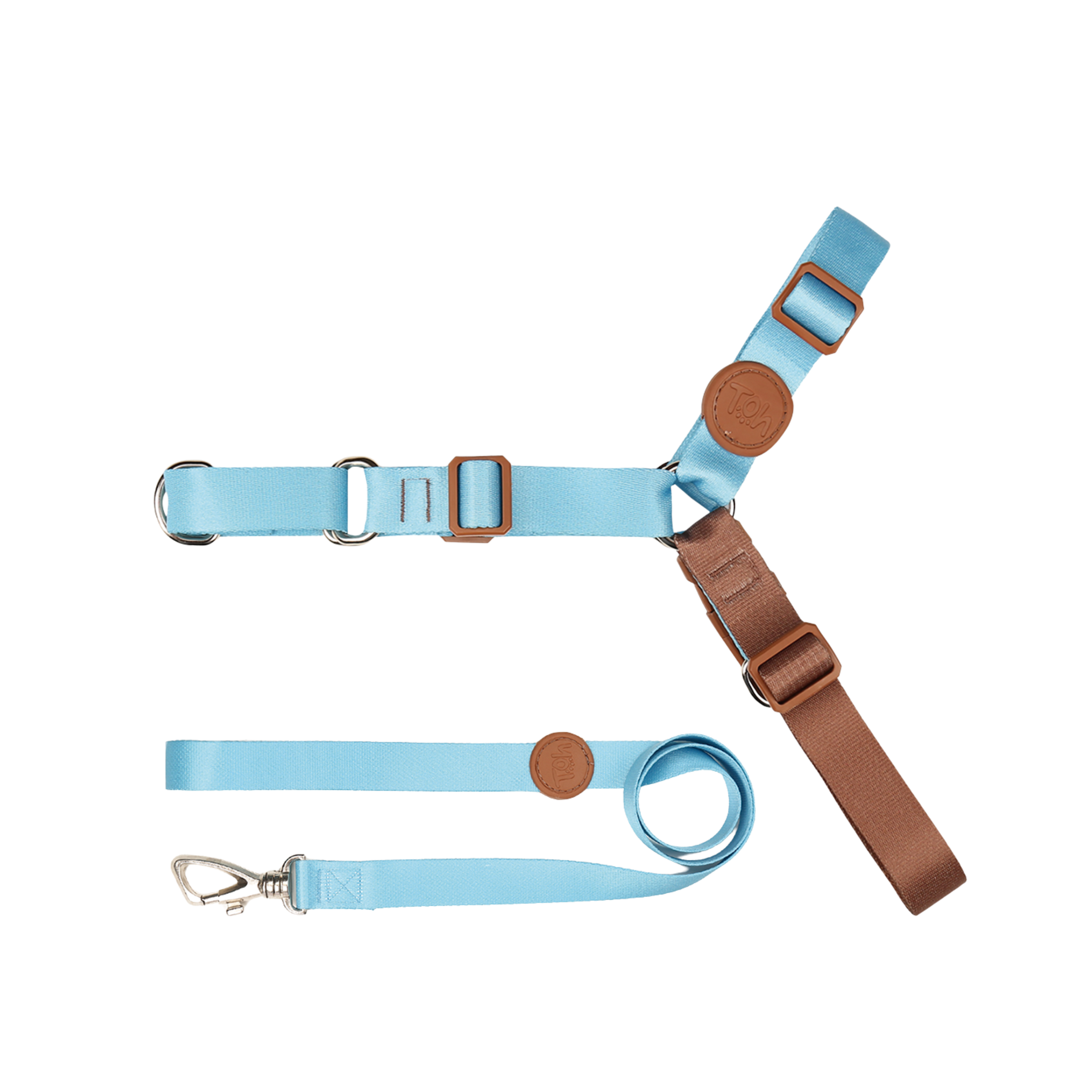 Conjunto Peitoral Antipuxão com Guia Toh para Cães