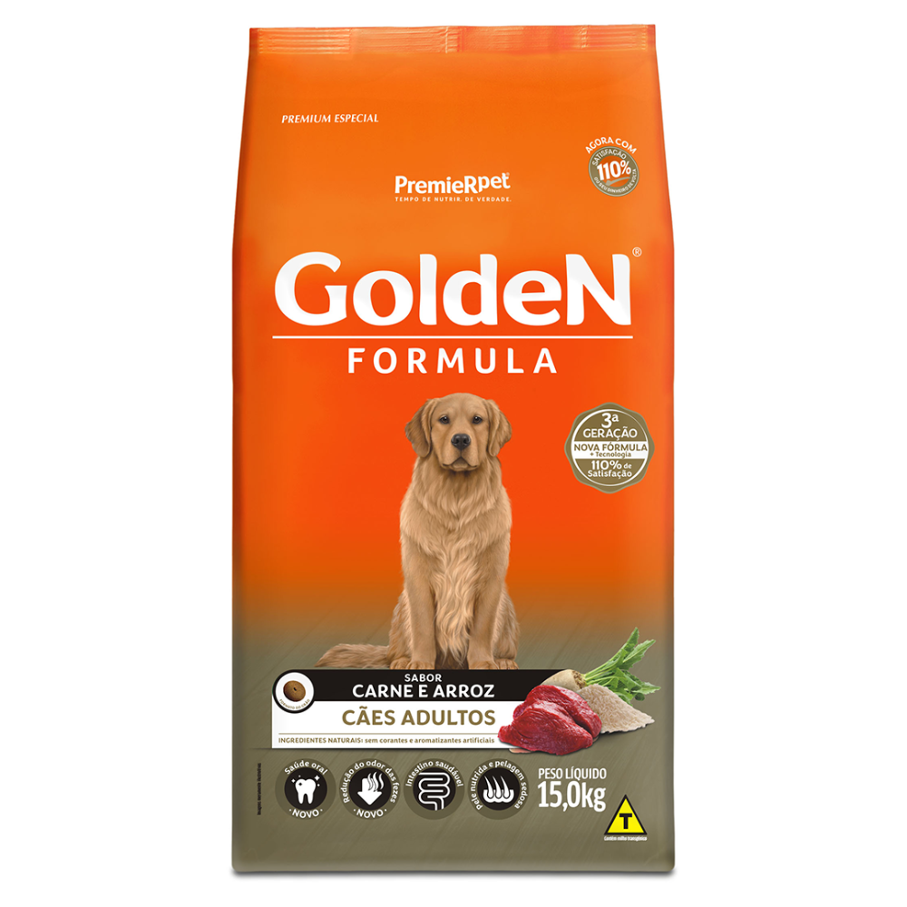 Ração Seca Golden Formula para Cachorros Adultos