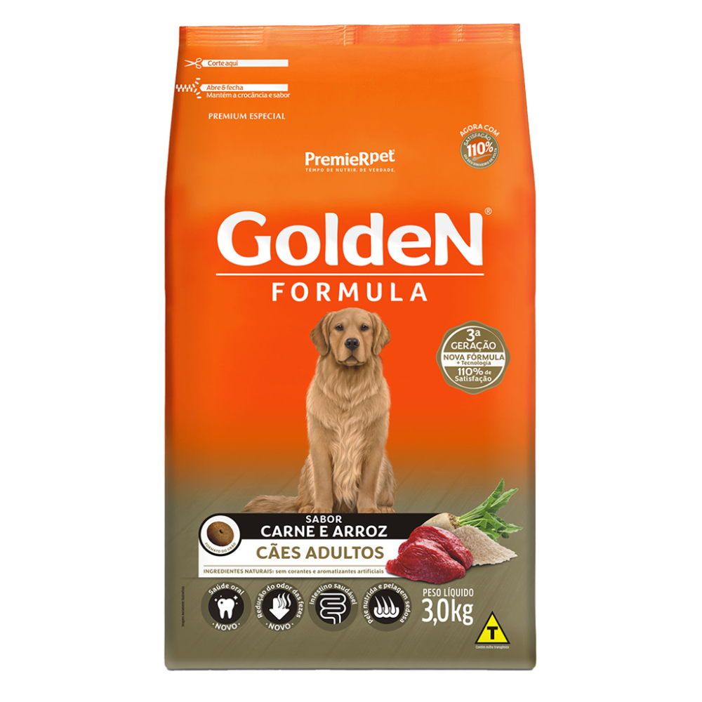 Ração Seca Golden Formula para Cachorros Adultos