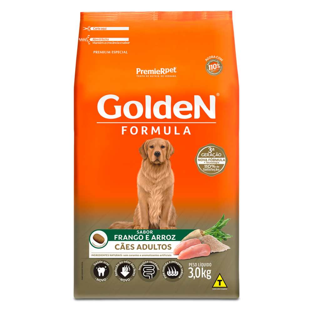 Ração Seca Golden Formula para Cachorros Adultos