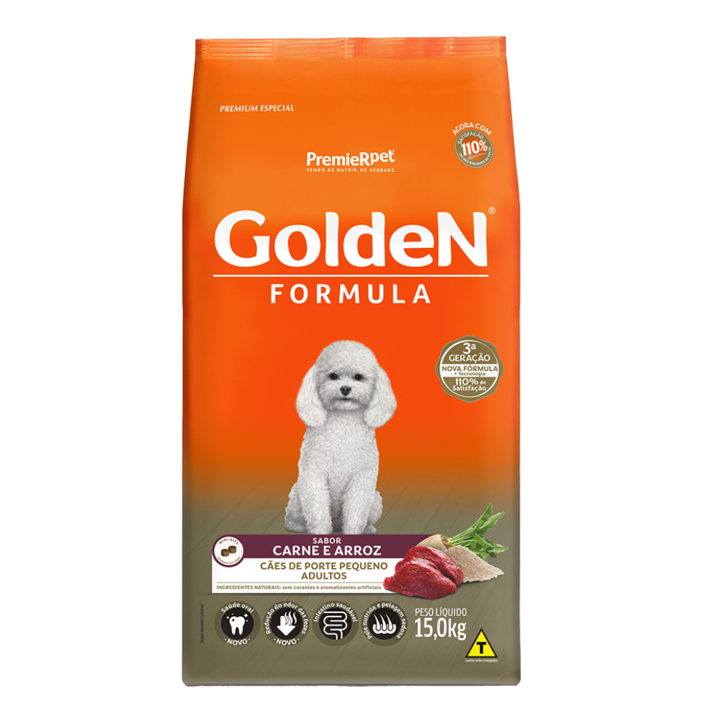 Ração Seca Golden para Cachorros Adultos de Porte Pequeno