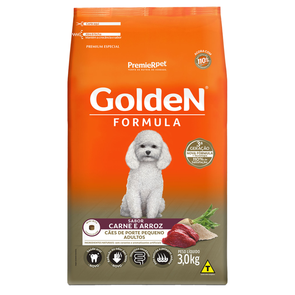 Ração Seca Golden para Cachorros Adultos de Porte Pequeno