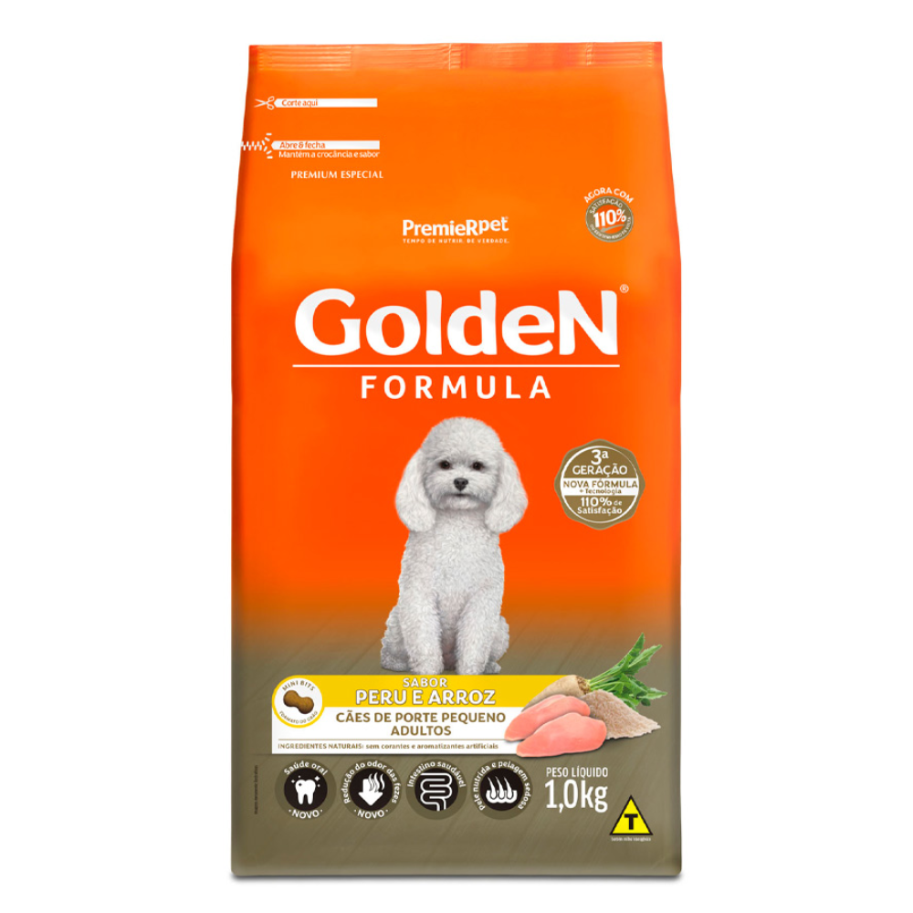 Ração Seca Golden para Cachorros Adultos de Porte Pequeno