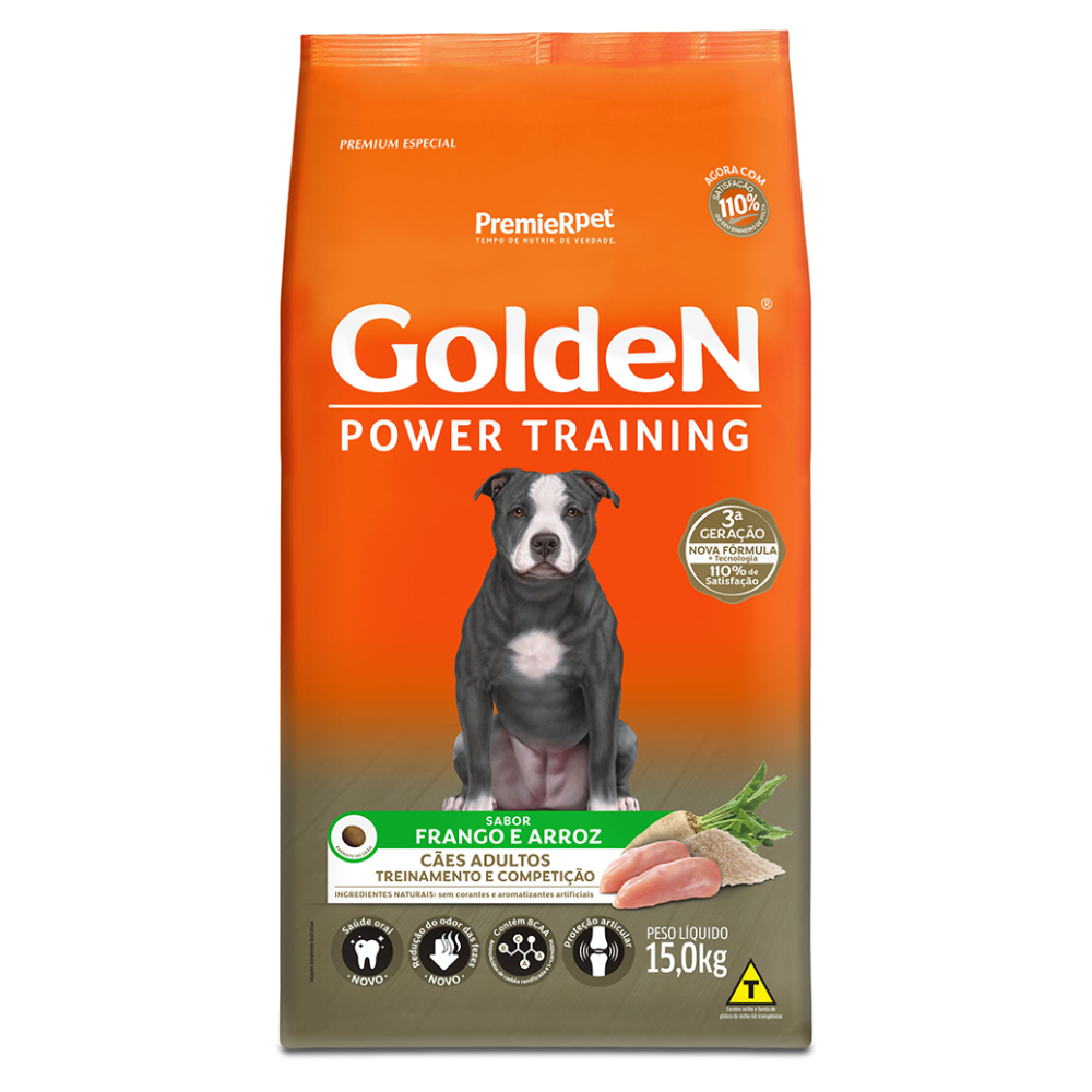 Ração Seca Golden Power Training para Cachorros Adultos