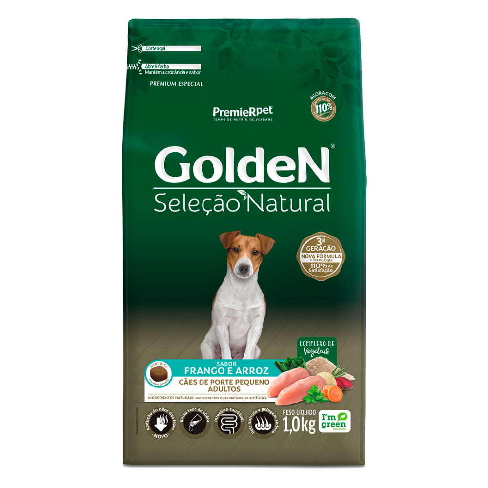 Ração Seca Golden Select Natural para Cachorros Adultos de Porte Pequeno
