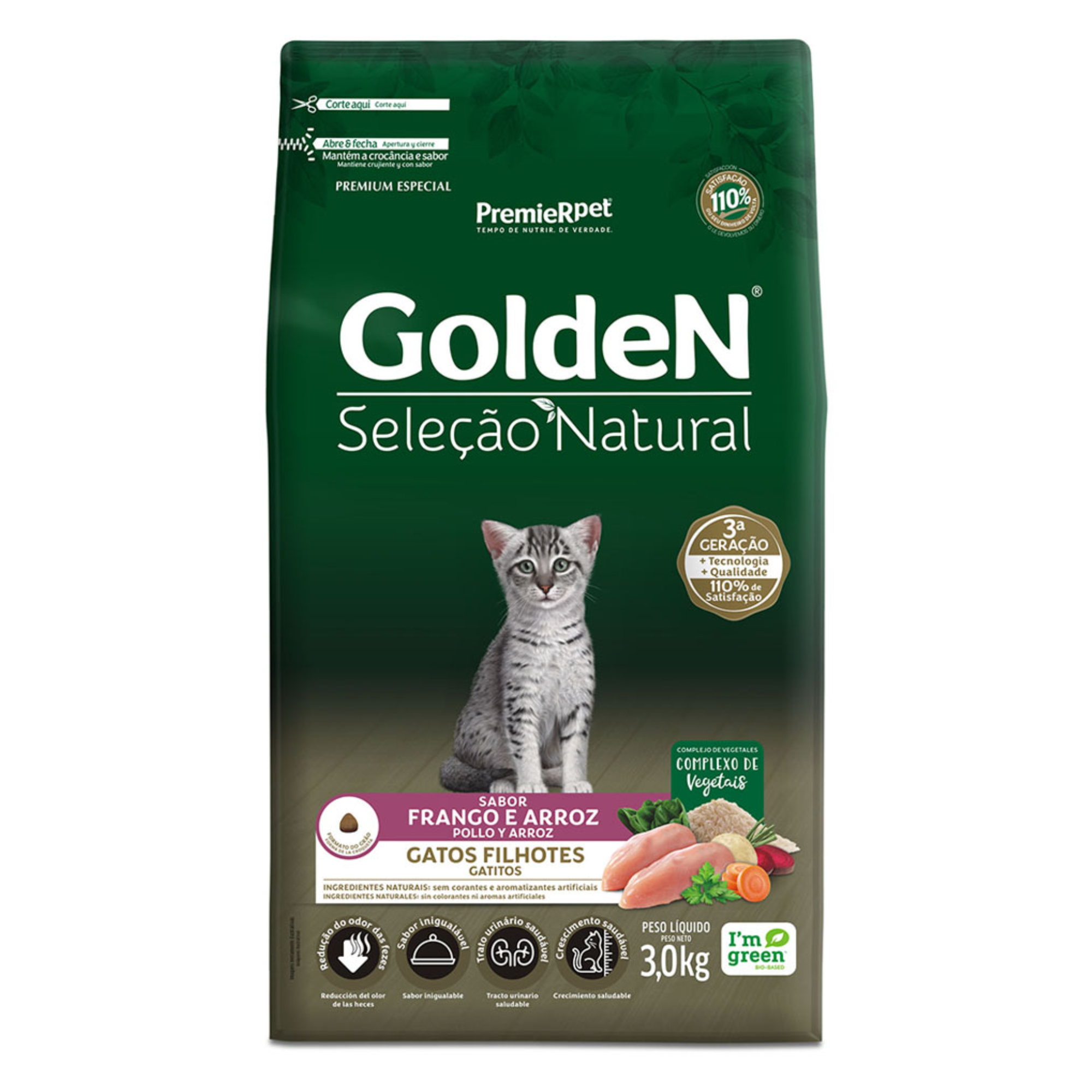 Ração Seca Golden Seleção Natural para Gatos Filhotes