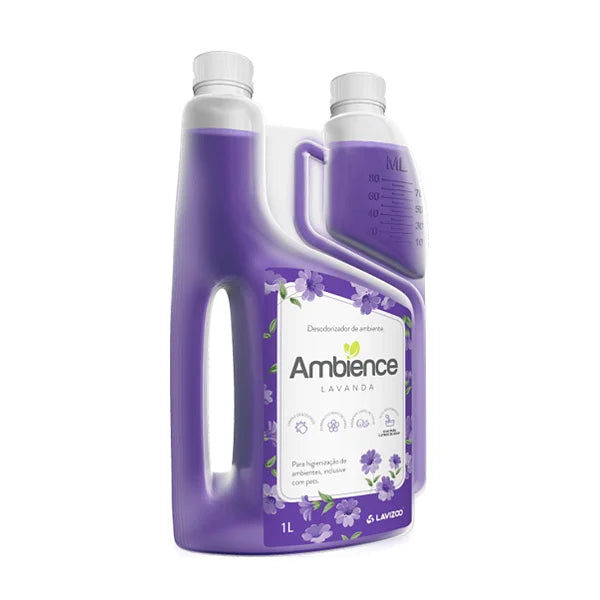 Ambience Lavanda 1 L – Desinfetante/Desodorizador para Ambientes com Pets