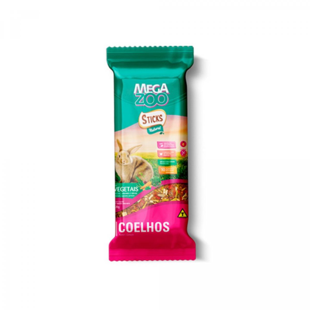 Mega Zoo Sticks Vegetais para Coelhos – 140 g
