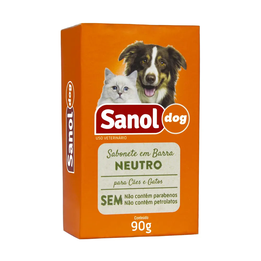 Sabonete Sanol Dog Neutro 90 g – Cães e Gatos