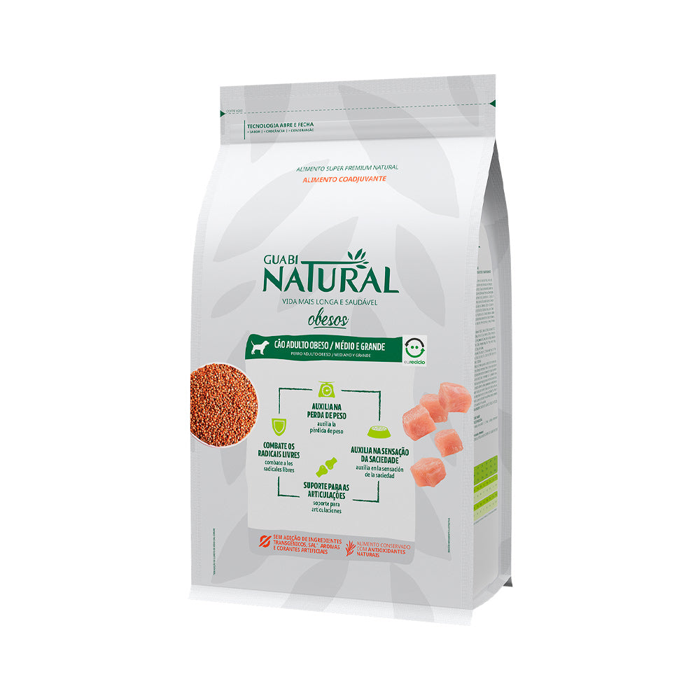 Ração Seca Guabi Natural Obesos para Cachorros de Porte Médio e Grande