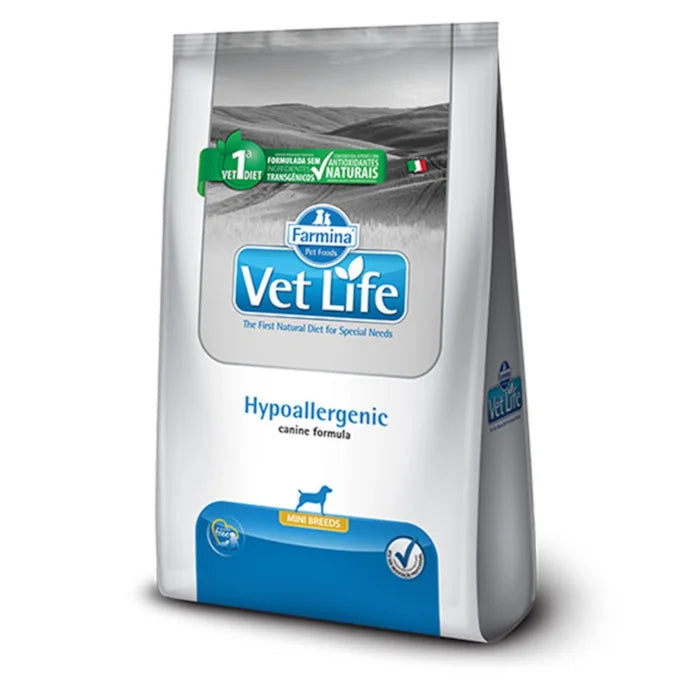 Ração Seca Medicamentosa Vet Life Hypoallergenic para Cachorros de Porte Pequeno